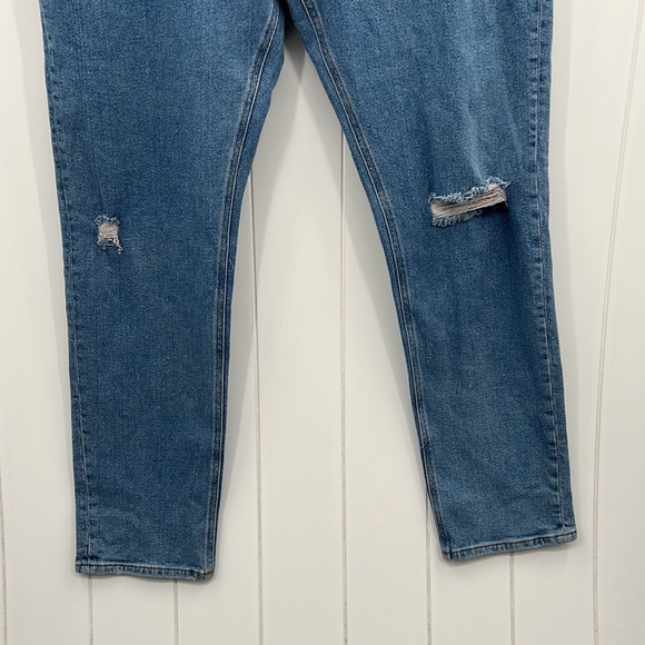 ASOS Distressed Denim Jeans Oversized Fit Size 38 x 32 Unisex - Picture 3 of 10